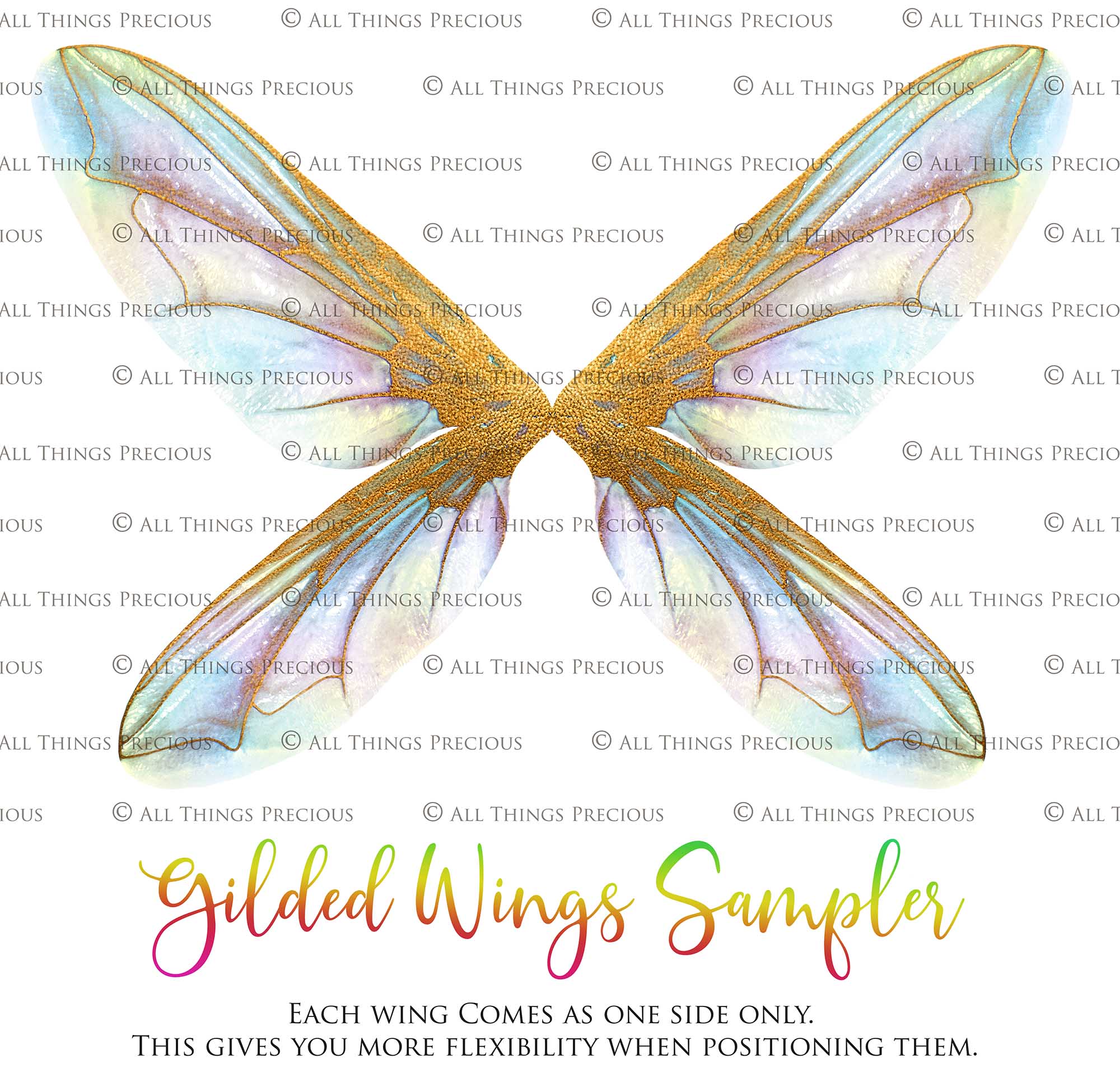 Digital Overlays for Photographers, Graphic design, scrapbooking and creatives.. Fairy Wings. High resolution, fine art digital assets for creating fantasy art.  Png overlay with transparent background. Magical Edit. Png Photo editing art assets.